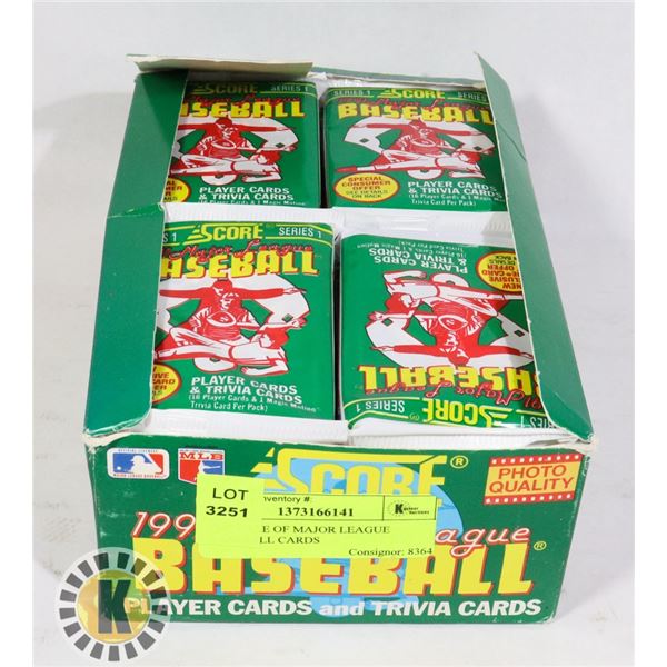 1991 CASE OF MAJOR LEAGUE BASEBALL CARDS