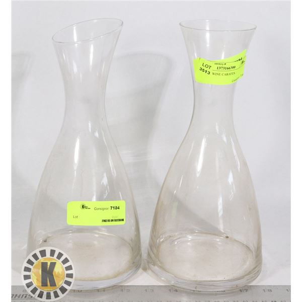 SET OF 2 WINE CARAFES