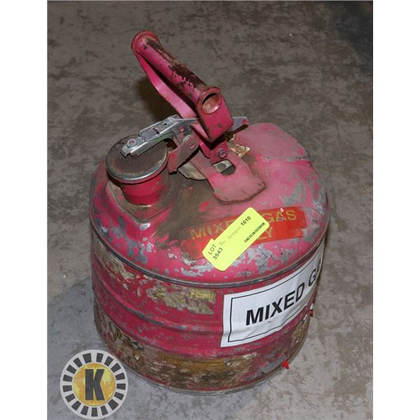 VINTAGE MIXED GAS ONLY CAN
