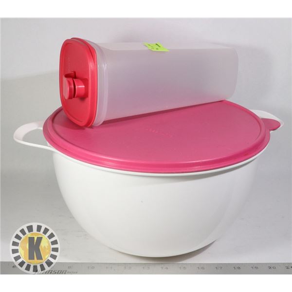 TWO TUPPERWARE CONTAINERS
