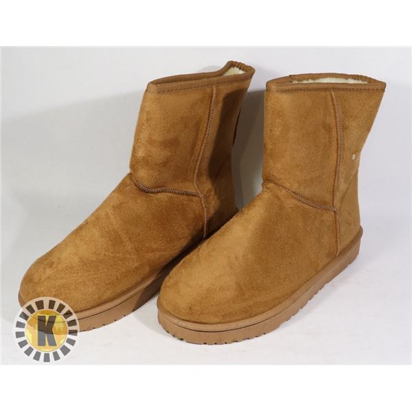 WOMEN'S SUEDE WINTER BOOTS BROWN SIZE 43