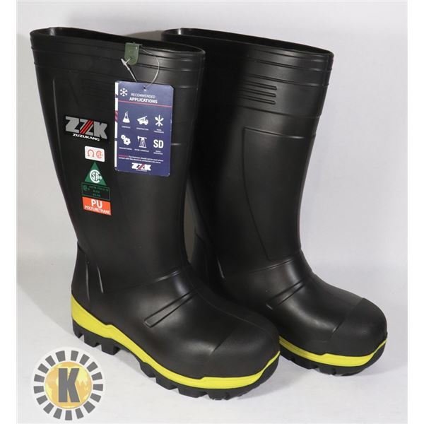 RUBBER BOOTS BLACK DAKOTA SIZE 7