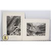 Image 1 : 2 DRAMATIC STEEL ENGRAVED VIEWS OF SWISS ALPS FROM