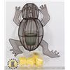 Image 1 : WIRED FROG SHAPED CANDLE HOLDER WALL HANGING
