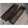 Image 1 : SET OF 2 FLOWER PLANTERS LXWXH 29"X7"X6" INCH