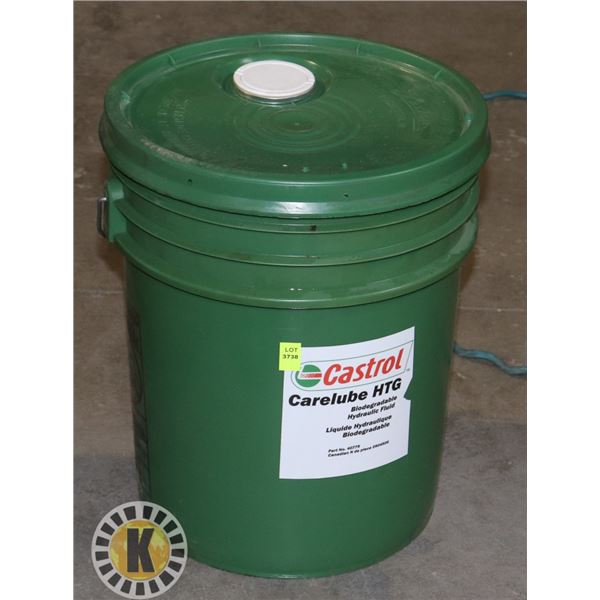 FULL PAIL OF CASTROL CARELUBE HTG BIODEGRADABLE