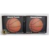 Image 1 : TWO 1000PC ROUND PUZZLES (BASKETBALL)