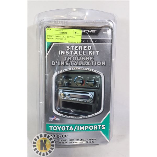 STEREO INSTALL KIT TOYOTA IMPORT 1982 AND UP