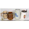 Image 1 : 4 BEER STEINS