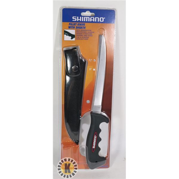 NEW SHIMANO 7 1/2' FILLET KNIFE WITH SHEATH