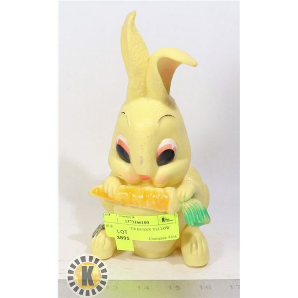 RUBBER EASTER BUNNY YELLOW