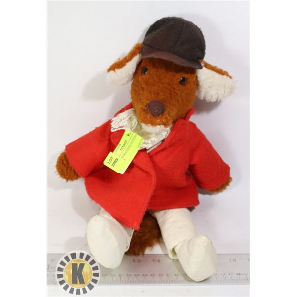 INSPECTOR STUFFED DOG WITH RED JACKET
