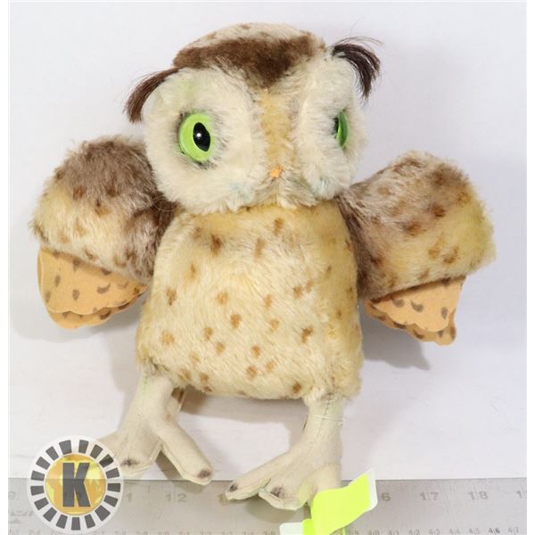 STUFFED OWL WITH GREEN EYES