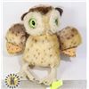 Image 1 : STUFFED OWL WITH GREEN EYES