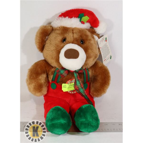 PUSH CHRISTMAS TEDDY BEAR