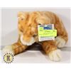 Image 1 : STUFFED BROWN KITTY CAT BROWN AND WHITE