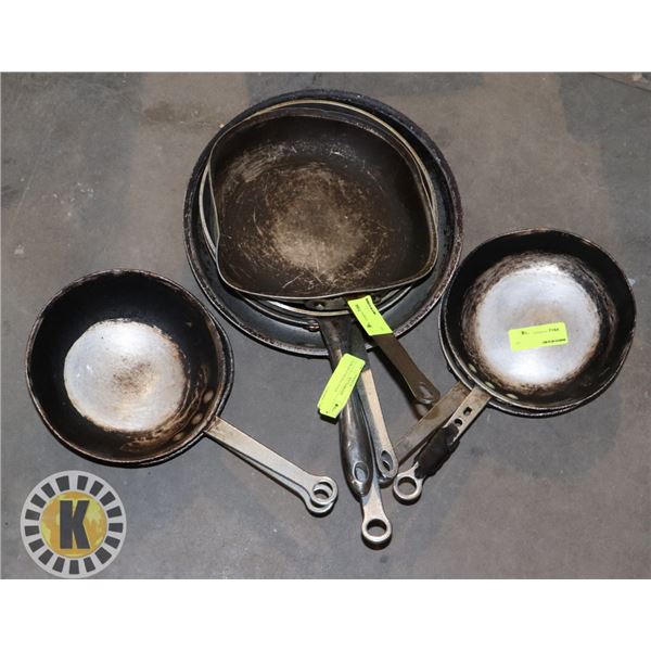 PAIR OF 8 FRYING PANS