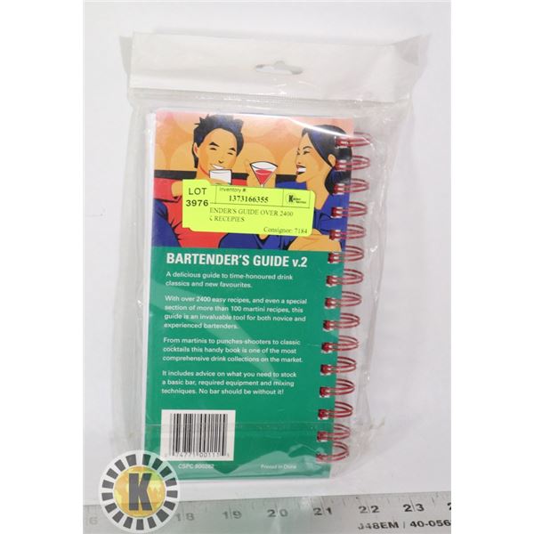 BARTENDER'S GUIDE OVER 2400 DRINK RECIPES