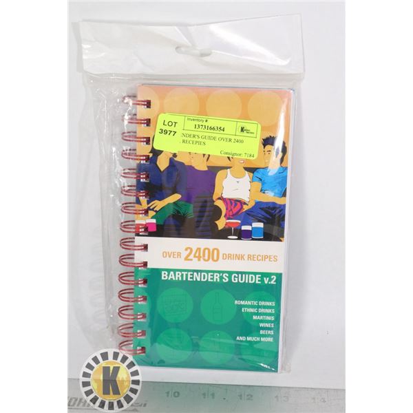 BARTENDER'S GUIDE OVER 2400 DRINK RECIPES