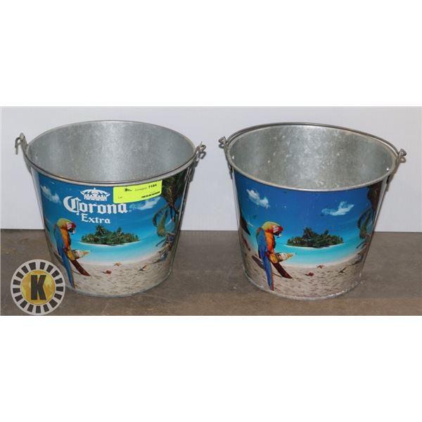 SET OF 2 CORONA BEER BUCKETS