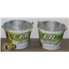 Image 1 : SET OF 2 BUD LIGHT LIME BEER BUCKET