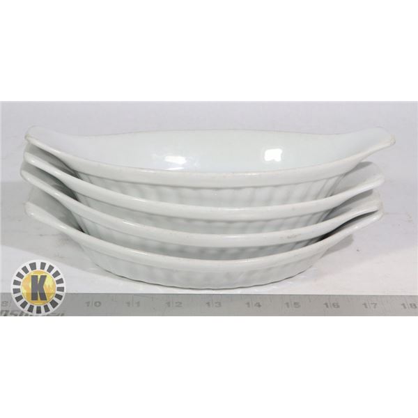 SET OF 4 LASAGNA DISHES SMALL
