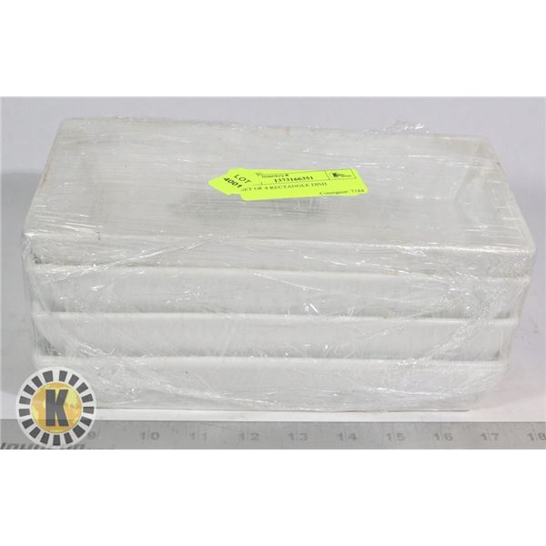 SET OF 4 RECTANGLE DISH