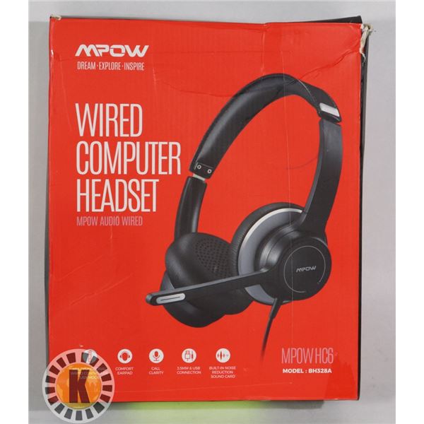 COMPUTER HEAD SET WIRED