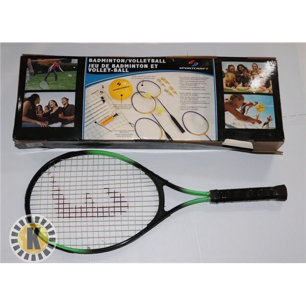 VOLLEYBALL AND BADMINTON RACKET LOT
