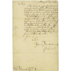 Jeffrey Amherst LS 1761 Nova Scotia to Hancock