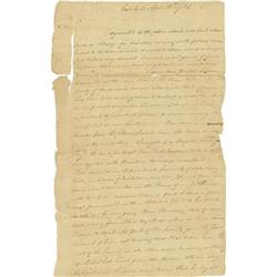 Revolutionary War Letter From James Van Wagenen