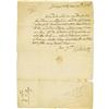 Sir William Johnson Autograph Letter Signed