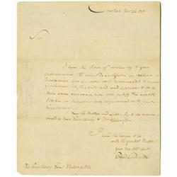 Edward Livingston ALS 1785 George Washington