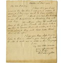 William Livingston ALS 1784 Grandson Peter Jay