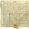 Image 1 : Splendid William Penn Document Signed