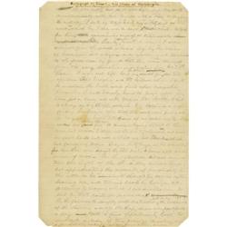 J. E. B. Stuart Autograph Document