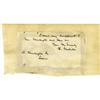 Image 1 : Partial Autograph Note Signed by Herman Melville