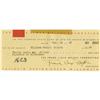 Image 1 : Frank Lloyd Wright Signed Check,