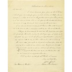 James Buchanan Autograph Letter Signed; 1850