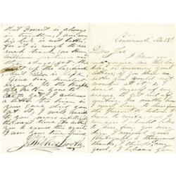 John Wilkes Booth Autograph Letter Signed.