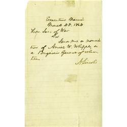 Abraham Lincoln Wartime Autograph Letter Signed