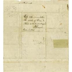 Abraham Lincoln Autograph Endorsement Signed