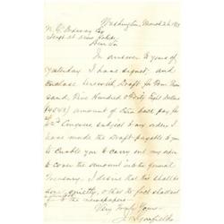 James A. Garfield Autograph Letter Signed