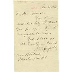 James Garfield Autograph Letter Signed, 1880