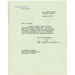 Harry Truman TLS & Two Grover Cleveland ALsS