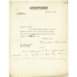 Theodore Roosevelt TLS with Endorsement