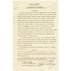 Calvin Coolidge Typed Proclamation Signed