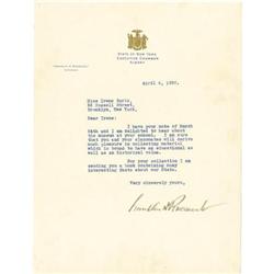 Franklin Roosevelt TLS as Governor
