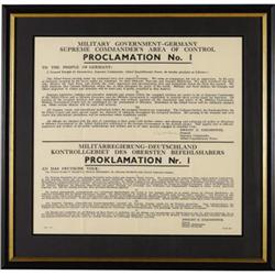 Dwight Eisenhower Signed Proclamation to Germans