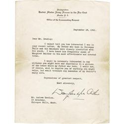 General Douglas MacArthur Typed Letter Signed